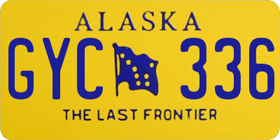 AK license plate GYC336