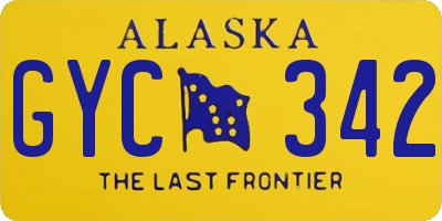 AK license plate GYC342