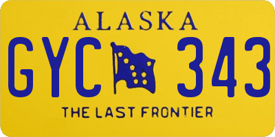 AK license plate GYC343