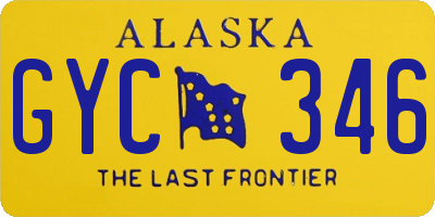 AK license plate GYC346