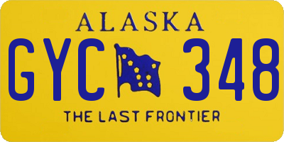 AK license plate GYC348