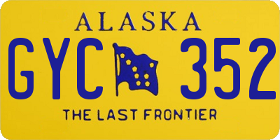 AK license plate GYC352