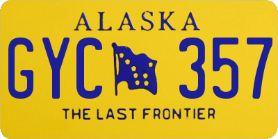 AK license plate GYC357