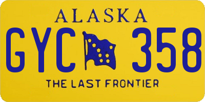 AK license plate GYC358