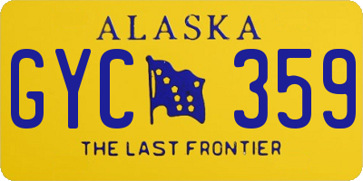 AK license plate GYC359
