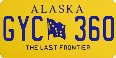 AK license plate GYC360