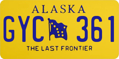 AK license plate GYC361