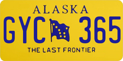 AK license plate GYC365