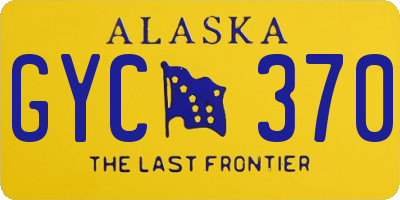 AK license plate GYC370