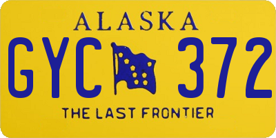 AK license plate GYC372