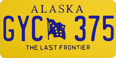 AK license plate GYC375