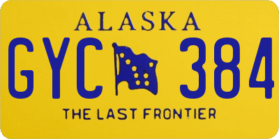 AK license plate GYC384