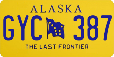 AK license plate GYC387