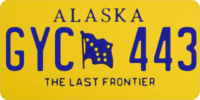 AK license plate GYC443
