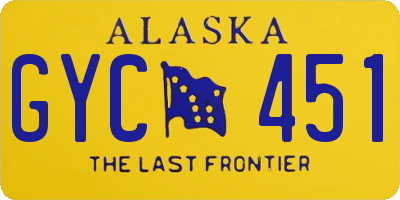 AK license plate GYC451