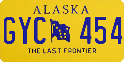 AK license plate GYC454