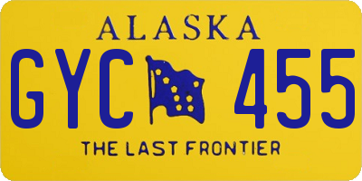 AK license plate GYC455