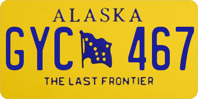 AK license plate GYC467