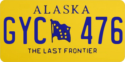 AK license plate GYC476
