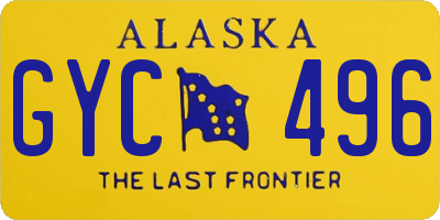 AK license plate GYC496