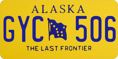 AK license plate GYC506