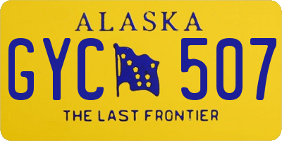 AK license plate GYC507