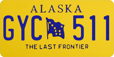 AK license plate GYC511
