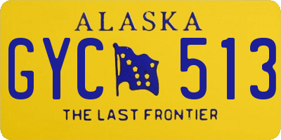 AK license plate GYC513