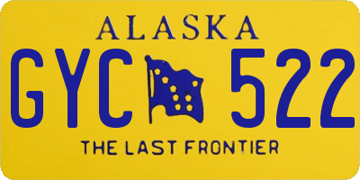 AK license plate GYC522