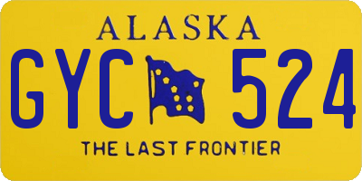 AK license plate GYC524