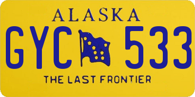 AK license plate GYC533