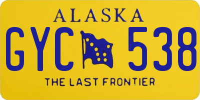 AK license plate GYC538