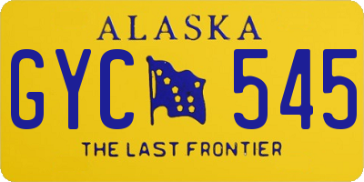 AK license plate GYC545