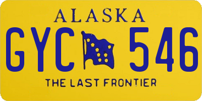 AK license plate GYC546