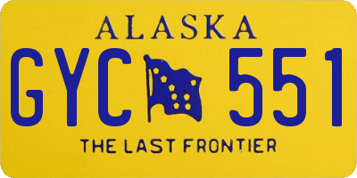 AK license plate GYC551