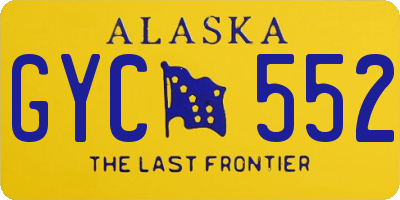 AK license plate GYC552