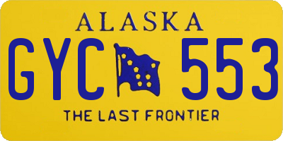 AK license plate GYC553
