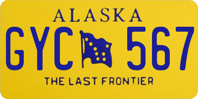 AK license plate GYC567
