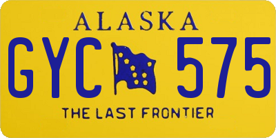 AK license plate GYC575