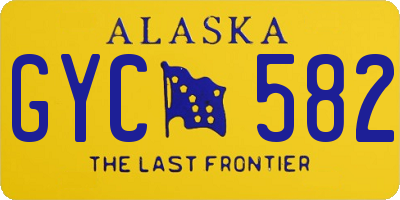 AK license plate GYC582