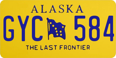 AK license plate GYC584