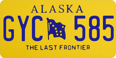 AK license plate GYC585
