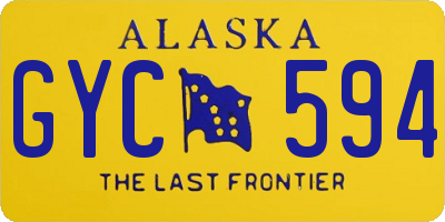 AK license plate GYC594