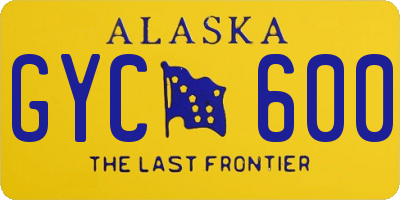 AK license plate GYC600
