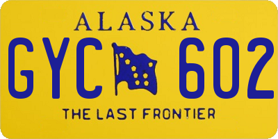 AK license plate GYC602