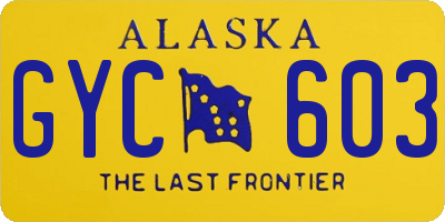 AK license plate GYC603