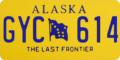 AK license plate GYC614