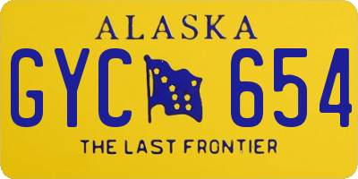 AK license plate GYC654