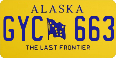 AK license plate GYC663
