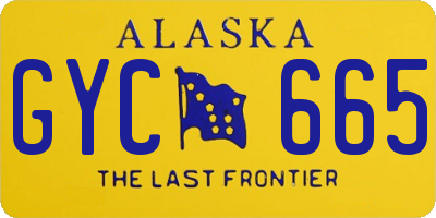 AK license plate GYC665